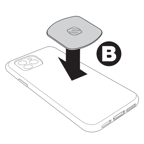 MagicPlate icon B- Position plate in case 