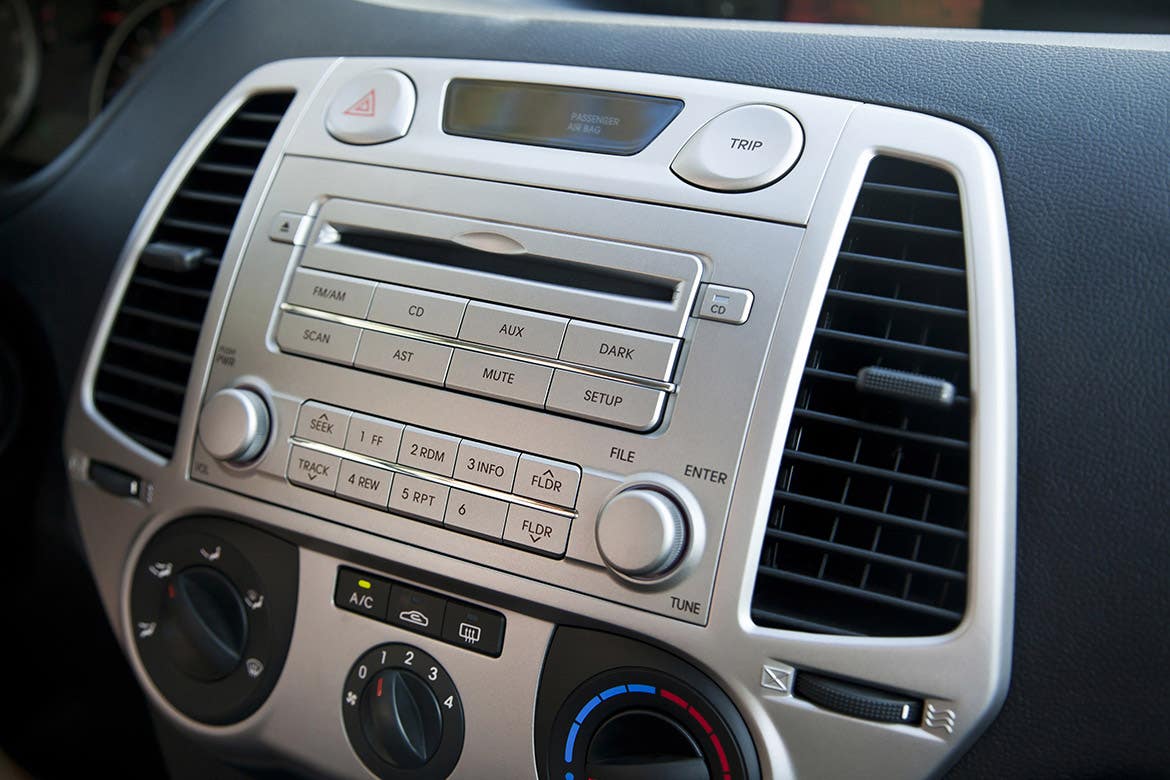 control panel of a car