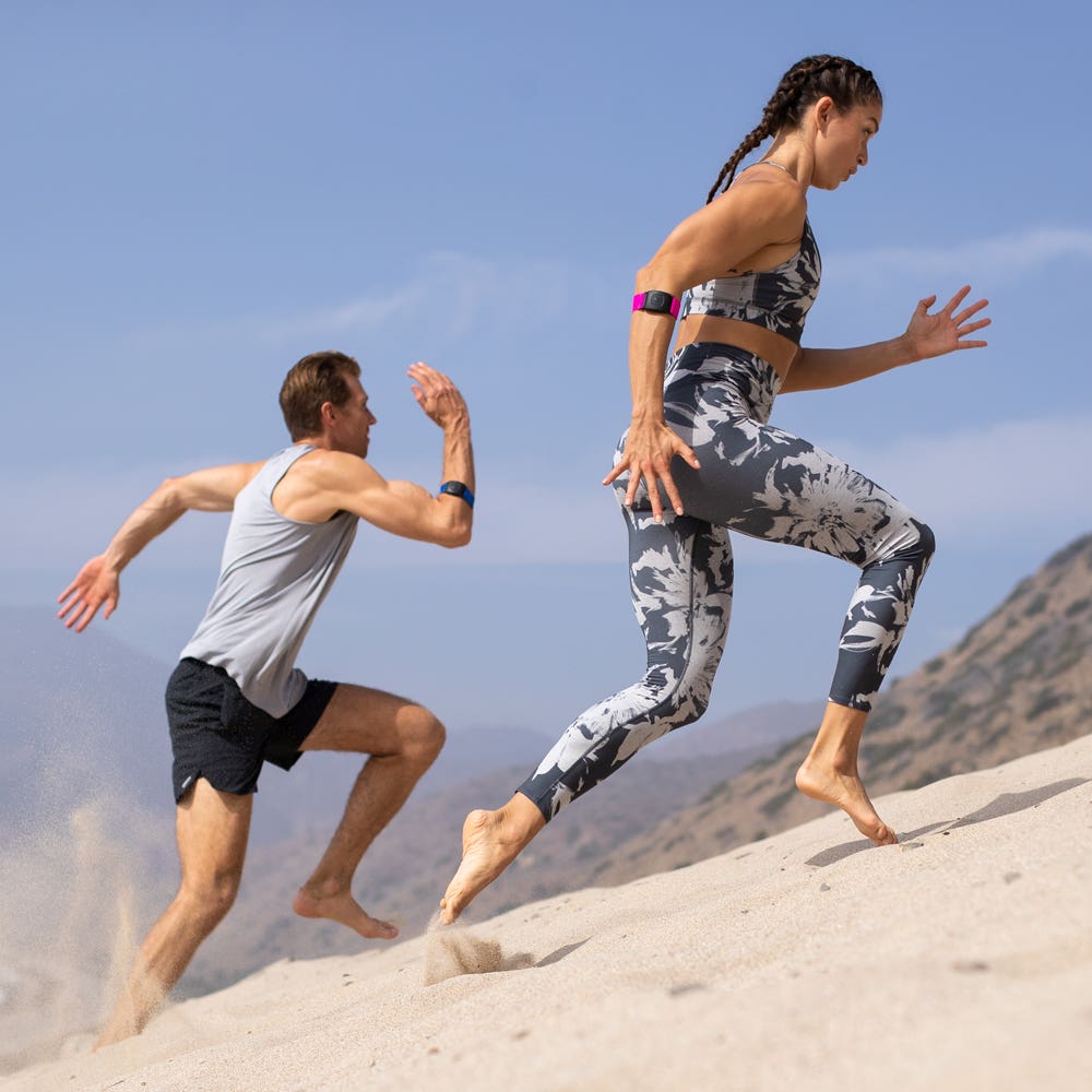 running in sand